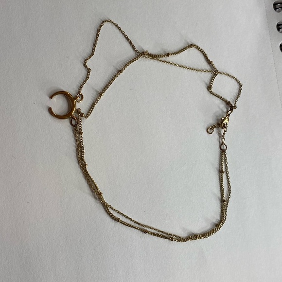 BRANDY MELVILLE golden crescent design choker necklace good condition!! - Picture 3 of 8